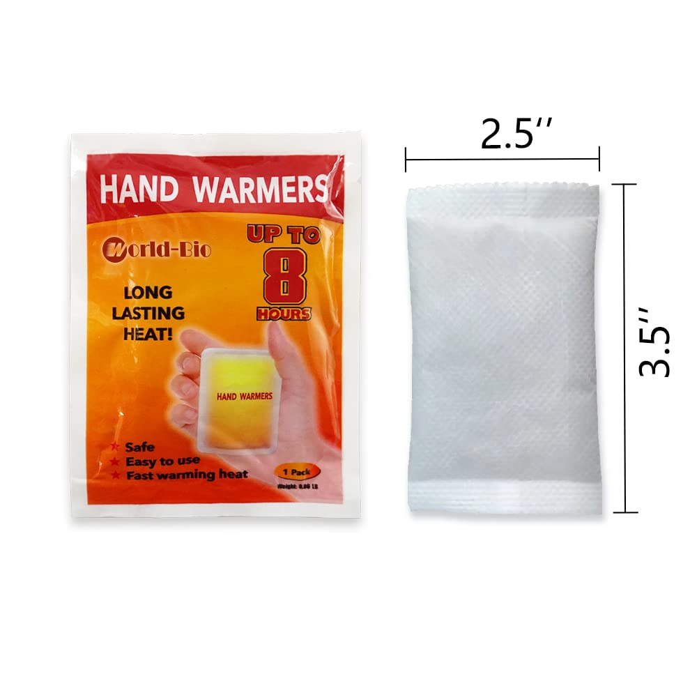 Hand Warmers Disposable, Instant for Skiing, Winter Hunting - Hot Pocket Warmer 20 Individual Count Long Lasting Safe Natural Odorless Air Activated Up to 8 Hours of Heat, white