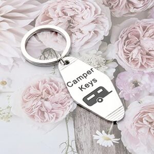 FOTAP Camper Gift Camper Keys Keychain Camping Lover Gift RV Camping Gift Camp Love gift Camper Travel Gift Camper Gift Camping Gift (Camper Keys)