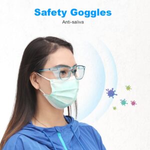 LASMEX Safety Glasses Goggles for women and men Anti-fog Glasses Protective Eyewear Clear Anti-Scratch/Anti-Blue Ray