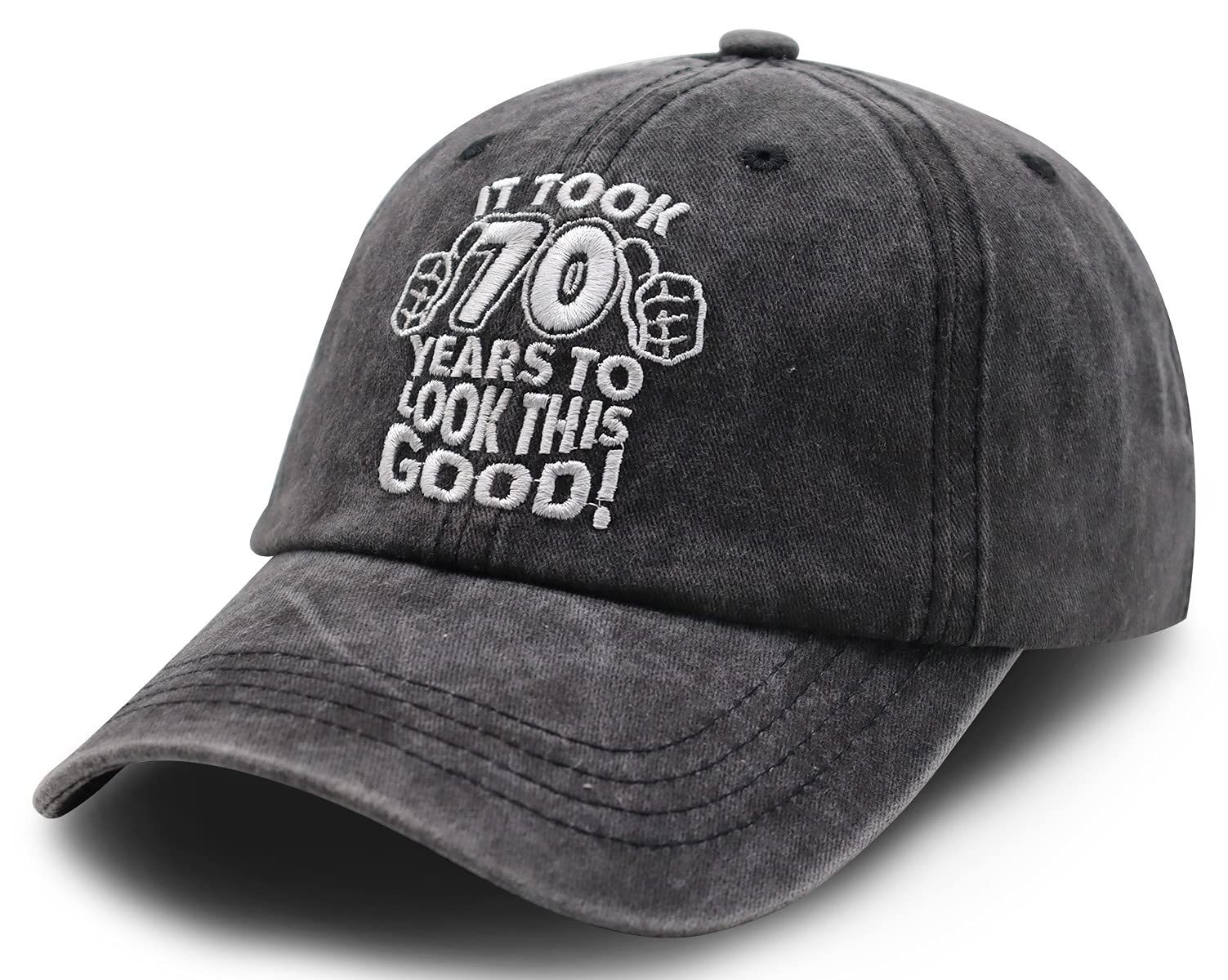 Vintage 70th Birthday Gifts for Men Women, 70 Year Old Party Decorations Baseball Cap, Funny Embroidered Adjustable Washed Cotton Hats for Dad Mom Grandpa Grandma¡­