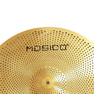 Low Volume Cymbal Pack Golden Mute Cymbal 14"Hi-hat+16"Crash+18'Crash+20"Ride Quiet Drum Cymbal Pack for Practice