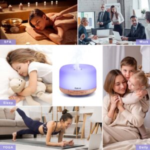 Dukya 500ml Essential Oil Diffuser, 5 in 1 Ultrasonic Aromatherapy Fragrant Oil Humidifier Vaporizer, Timer and Auto-Off Safety Switch