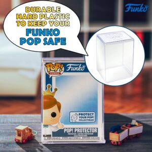 Original Funko Pop Protector, Sturdy Funko Pop Display Case, 0.35mm Thick Crystal-Clear Pop Vinyl Case Protector, Interlocking Heavy Duty Funko Pop Case for Collectible Funko Display (Pack of 6)