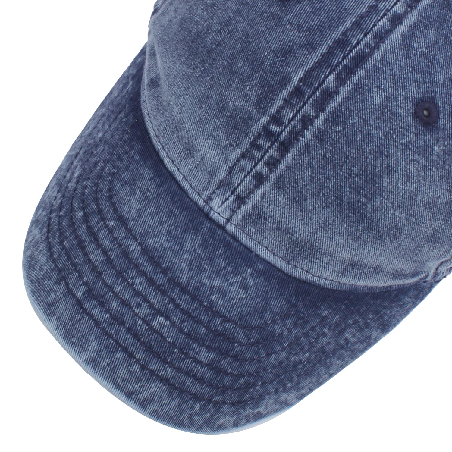 HH HOFNEN Men and Women Washed Cotton Baseball Cap Snow Classic Style Adjustable Low Profile Dad Hat (#1 Snow Navy)