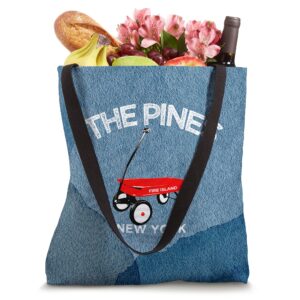 THE PINES Fire Island RED WAGON Long Island NY Ferry Beach Tote Bag