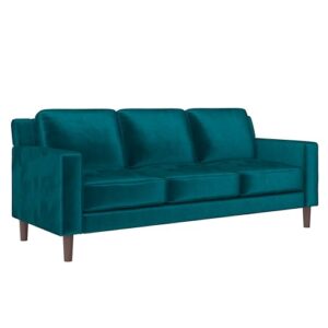 DHP Brynn 3 Seater Sofa, Green Velvet