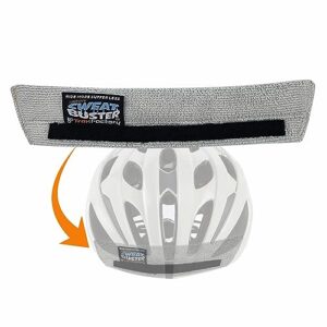 sweat buster skinny bike helmet sweatband. stops dripping sweat. premium comfort, simple helmet integration & quick removal for washing. all cycling helmets (light gray, single)