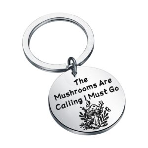 tiimg mushroom keychain gift mycology gift mushroom foraging gift gift for mushroom lovers (the mushrooms are calling)