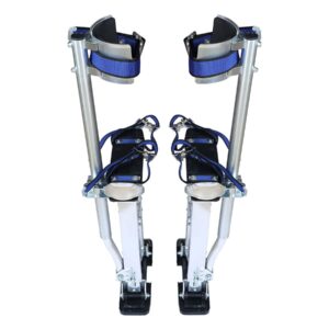 marddpair Drywall Stilts 18-30 inch Grade Adjustable Auminum Tool Stilt for Painting or Cleaning - Silver