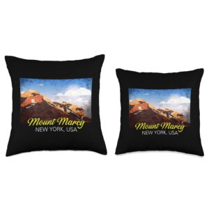 United Sates Mountains - Mount Marcy Hiking on The USA Mount Marcy in New York Throw Pillow, 16x16, Multicolor