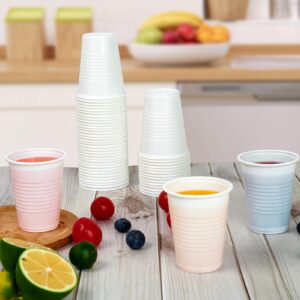 Lilymicky 500 Pack 7 oz Disposable Plastic Cups, Drinking Cups, White Party Cups for Birthday Parties, Picnics, Ceremonies, and Wedding