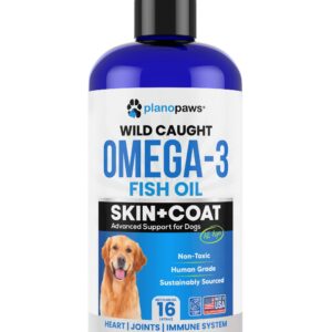 Omega 3 Fish Oil for Dogs - Better Than Salmon Oil for Dogs - Dog Fish Oil Supplement - Reduce Shedding & Itching - Supports Joints, Brain, Heart Health- Dog Skin and Coat Supplement - Fish Oil Liquid