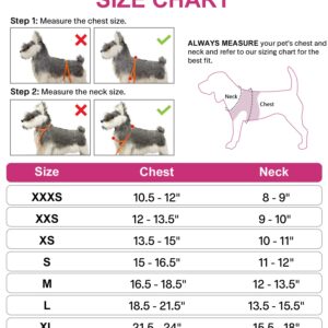 Joytale Small Dog Harness, Breathable Mesh Step-in Vest Harness, Reflective Soft Padded Harnesses for Small and Medium Dogs, Hot Pink, M