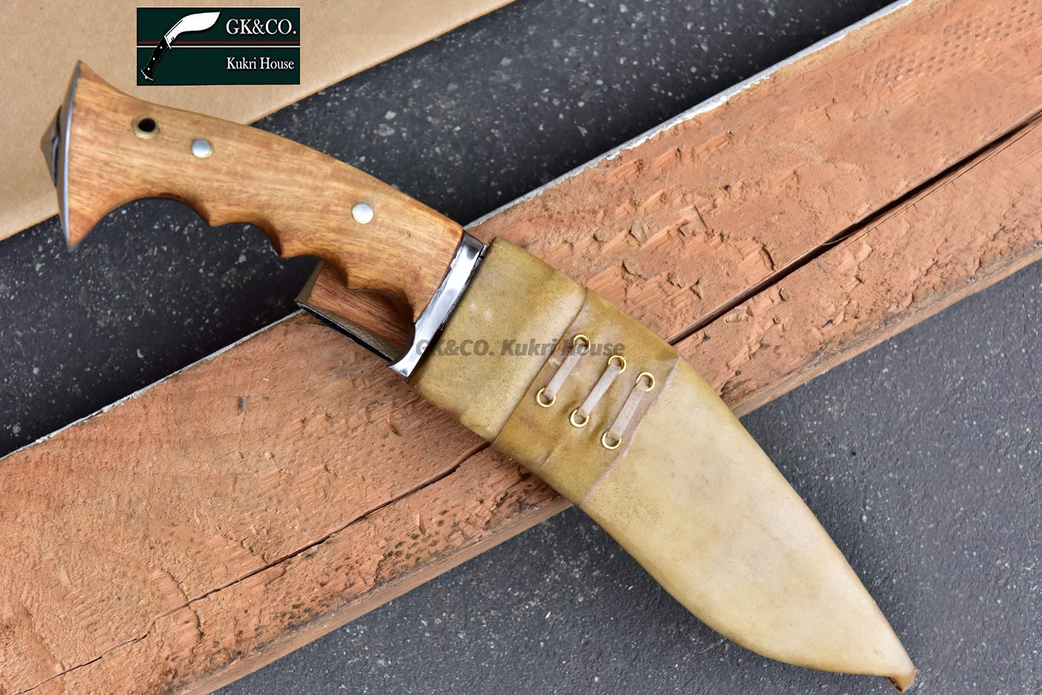 GK&CO. Kukri House Genuine kukri/khukuri - 6 Inch Iraqi Panawal Angkhola Gripper Handle White Sheath Hand Made in Nepal…