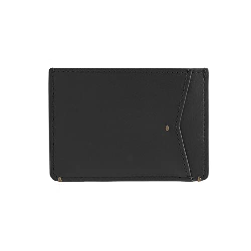 Fossil Men's Joshua Vegan Cactus Slim Minimalist Card Case Front Pocket Wallet, Black, (Model: ML4461001)