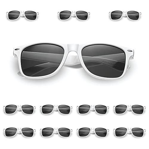 TheGag White Sunglasses Bulk- (Pack of 24) Wedding Bridal Party Favors Pack Universal Sizing Women-Men-Kids Exactly What You Are Looking For