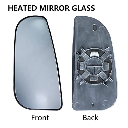 68067731AA Driver Left Side Mirror Glass Tow Lower Glass Compatible with 2010-2020 Dodge Ram 1500 2500 3500 4500 5500 Left Side Tow Mirror Glass With Rear Holder