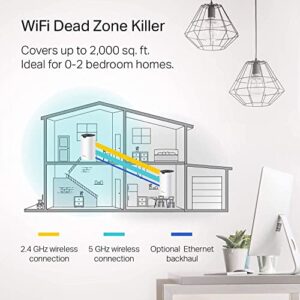 TP-Link Deco Whole Home Mesh WiFi System (Deco S4) – Up to 2,000 Sq.ft. Coverage, WiFi Router/Extender Replacement, Gigabit Ports, 1-Pack (Renewed)