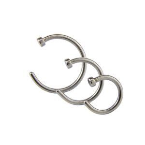 SANWOOD Nose Rings Hoops,14Pcs/Set Unisex Body Piercing Jewelry Rhinestone Stainless Steel Nose Stud Ring