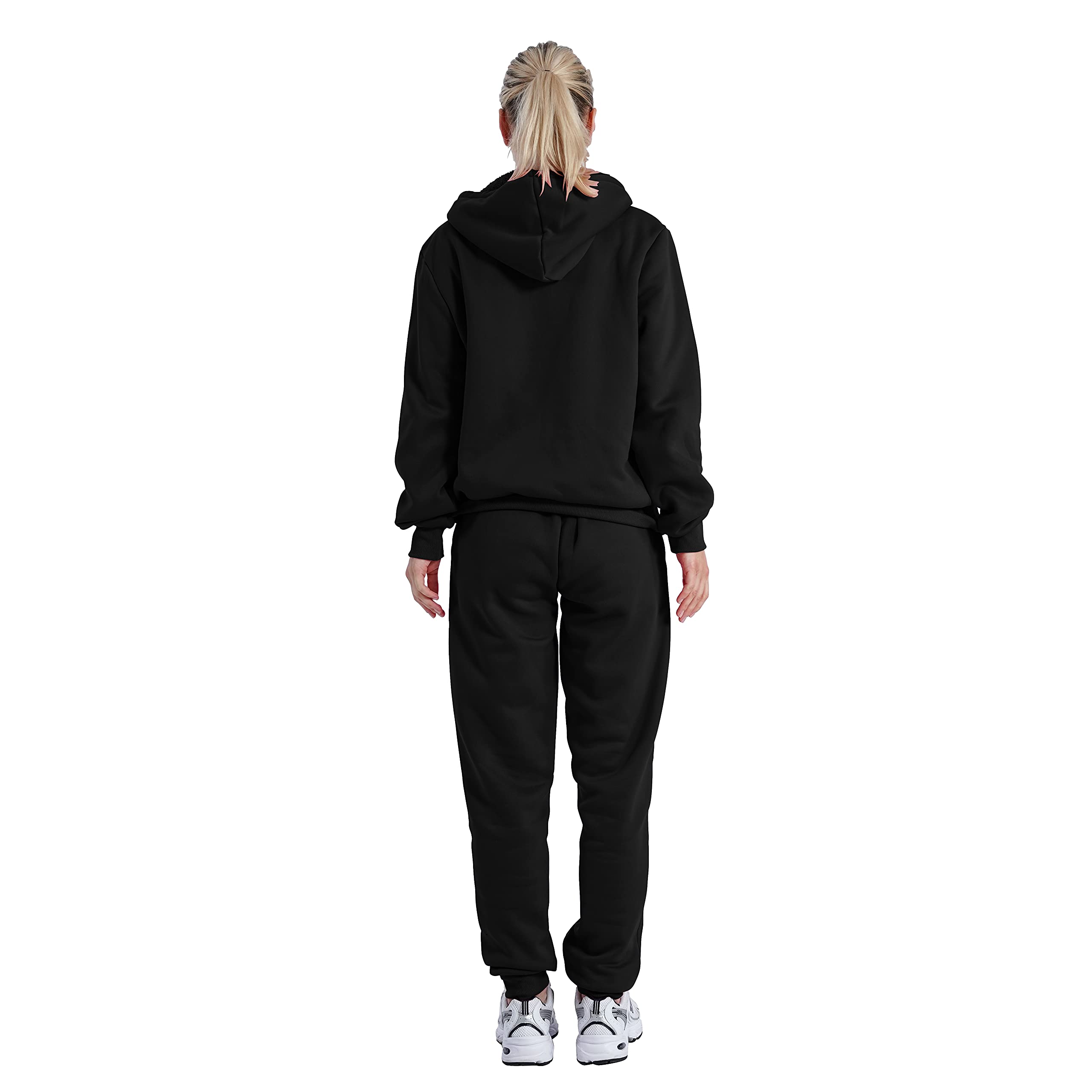 Gary Com 2 Piece Outfits Women's Fleece Sherpa Lined Sweatsuits Long Sleeve Hoodie and Sweat Pants Winter Warm Tracksuit Set Jogging Zip Up Workout Suit