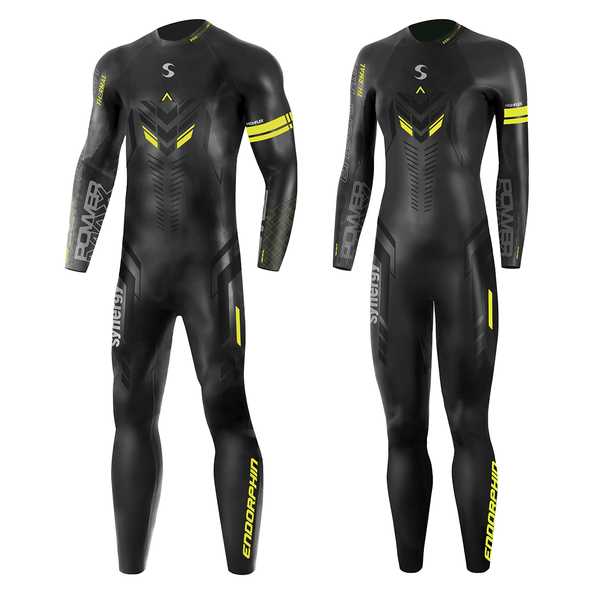 Synergy Triathlon Thermal Wetsuit 5/3mm - Endorphin Full Sleeve Smoothskin Neoprene for Open Water Swimming (Men's, L1)