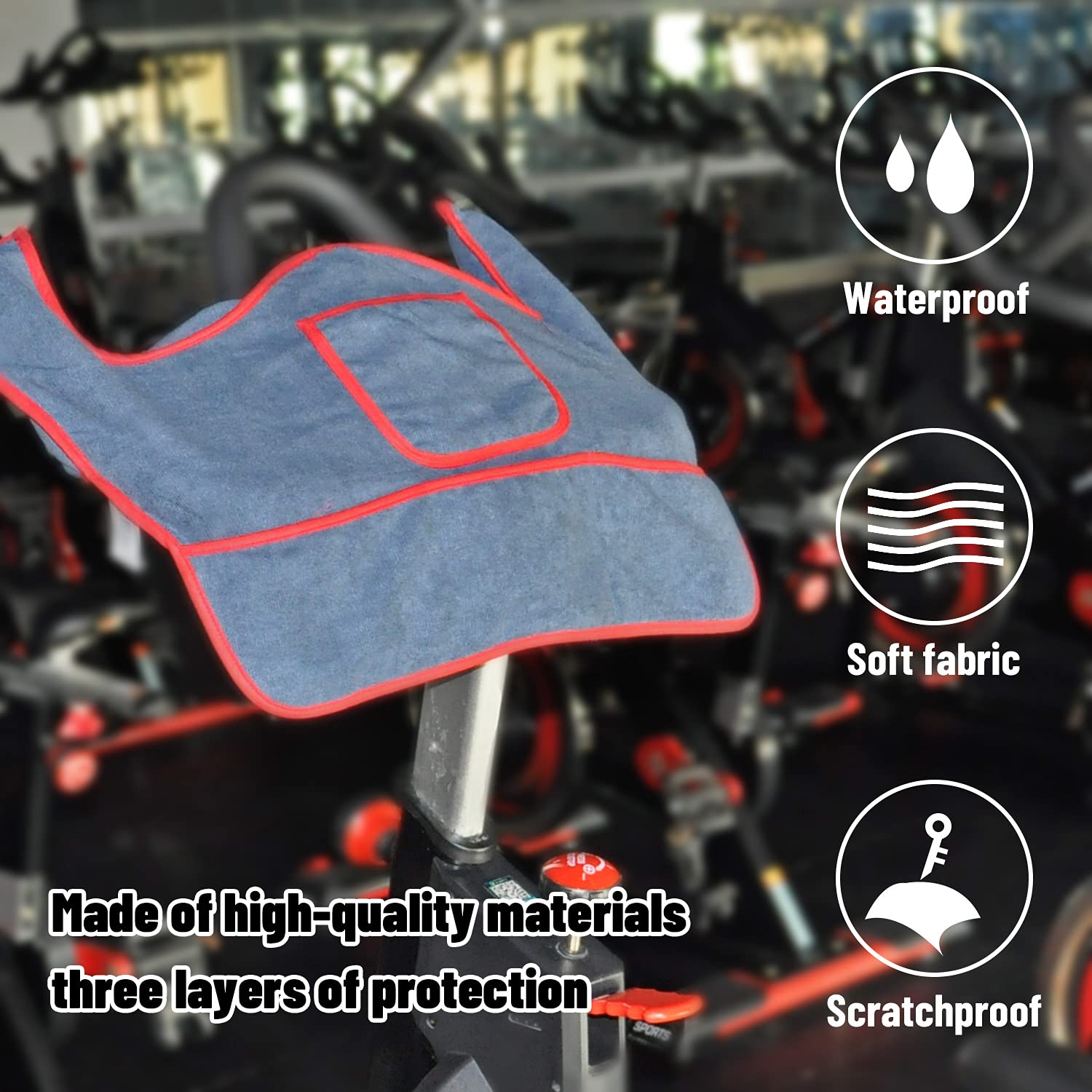 Gofeel Peloton Handlebar Towel, Super-absorbent Anti-Slippery Spin Towel, Quick-drying to Keep Your Handlebar and Face Always Dry for Peloton Spin Bike (Navy)