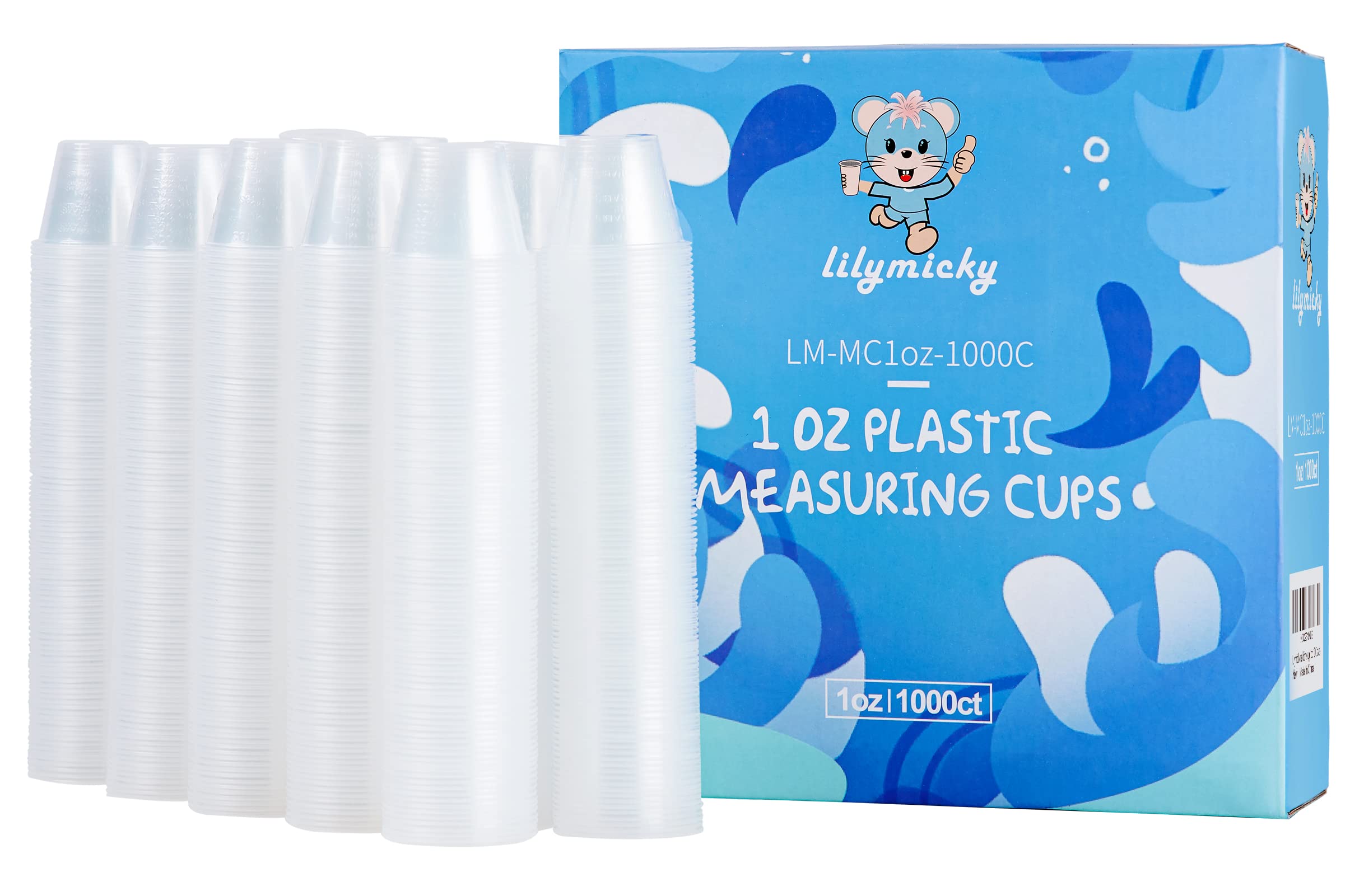 1000 Pack Disposable Medicine Cups (1 oz), Medical Plastic Measuring Cups For Medical Purposes, or Mixing and Measuring Resin, Epoxy, DIY Arts & Crafts, Paint, Cooking