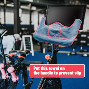 Gofeel Peloton Handlebar Towel, Super-absorbent Anti-Slippery Spin Towel, Quick-drying to Keep Your Handlebar and Face Always Dry for Peloton Spin Bike (Navy)