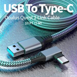 Xmipbs 10FT Link Cable for Quest 2, USB to Type C Charging Cable High Speed Transfer Data Cable for Quest/Quest 2 Headset and Gaming PC, USB C