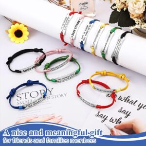 MTLEE 24 Pieces Inspirational Bracelets Gifts for women Graduation Gifts Motivational Quotes Words Engraved Bangle Bracelets Adjustable Birthday Friendship Holiday Gift for Women Girls