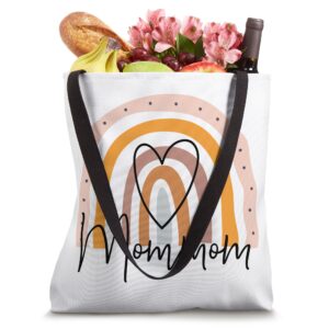 Mommom Rainbow Heart Grandma Women Christmas Mother's Day Tote Bag