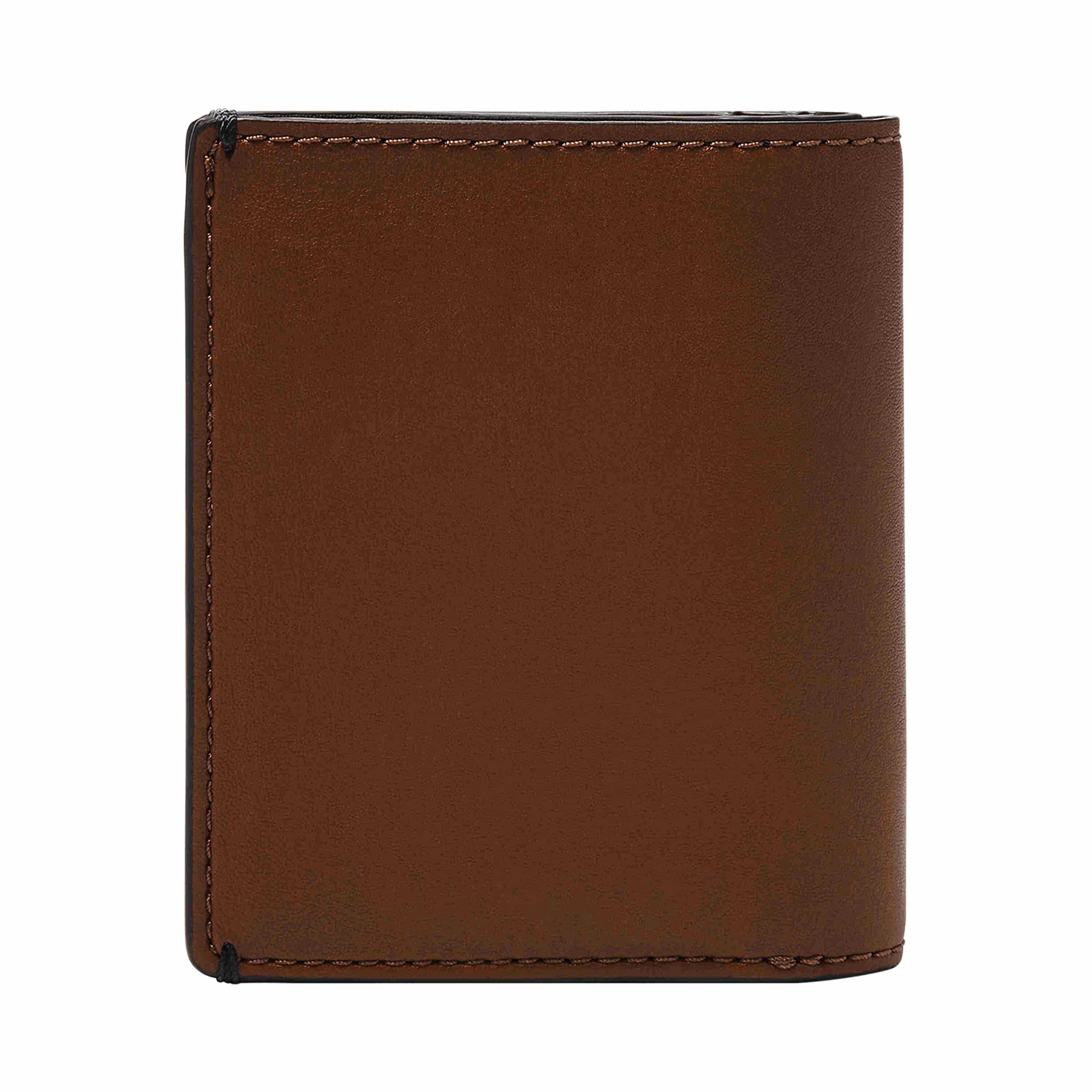 Fossil Men's Joshua Vegan Cactus Slim Minimalist Bifold Front Pocket Wallet, Medium Brown, (Model: ML4462210)