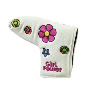 foretra - limited edition girl power golf putter headcover quality pu leather magnetic closure for blade style putters