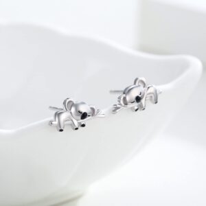 Koala Earrings 925 Sterling Silver Cute Koala Stud Earrings Koala Bear Jewelry Gift for Women Hypoallergenic Earrings for Sensitive Ears