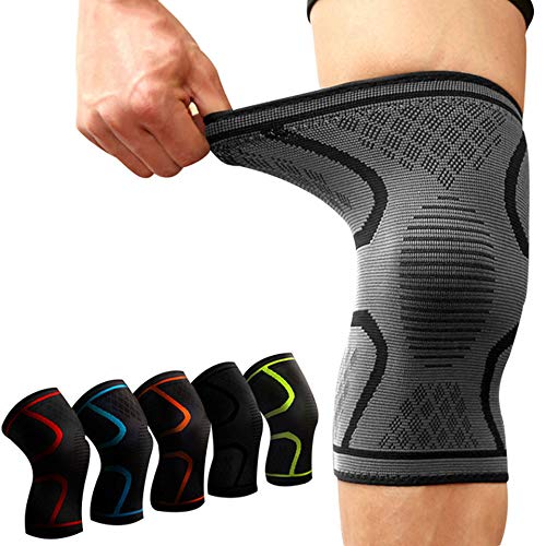 YCSM 1PCS Fitness Running Cycling Knee Support Braces Elastic Nylon Sport Compression Knee Pad Sleeve for Basketball Volleyball (Color : Green, Size : XXL)