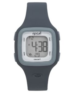 rip curl candy 2 digital silicone women's watch steel grey a3126g-ste