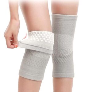 YCSM 2 Packs of Self-Heating Support Knee Pads Warm Knee Pads for Arthritis and Joint Pain Relief Suitable for Injury and Recovery of Meniscus Tears and Relieve Joint Pain. (Color : Gray, Size : XL)