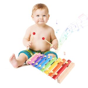 Tvoip Wooden Xylophone Toys Musical Creative Wooden Instruments 8 Notes xilofono children Baby Musical Toys Development