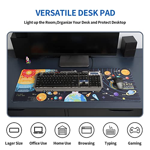 Full Desk Mouse Pad Large Gaming Keyboard Mat XL（31.5x11.8x0.12inch） Upgrade Advanced Micro-Weave Cloth Waterproof Non-Slip Base Natural Rubber Mouse Pad for Office Study Games