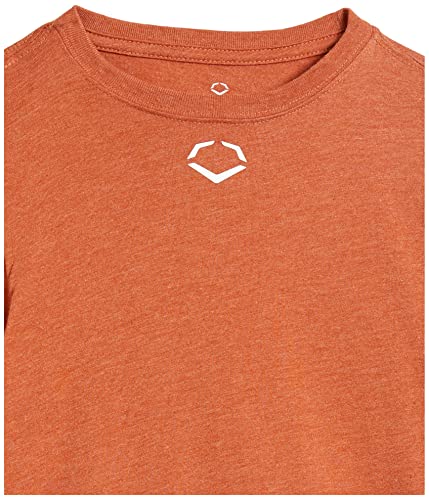 EvoShield Youth Heather Short Sleeve Tee - Texas Orange, Medium