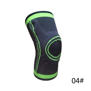 YCSM 1 Piece Set of Knee Support Protector, Compression Elastic Support Belt, Sports Knee Pads, for Running, Basketball and Volleyball (Color : Green 1PC No Strap, Size : XXXL)