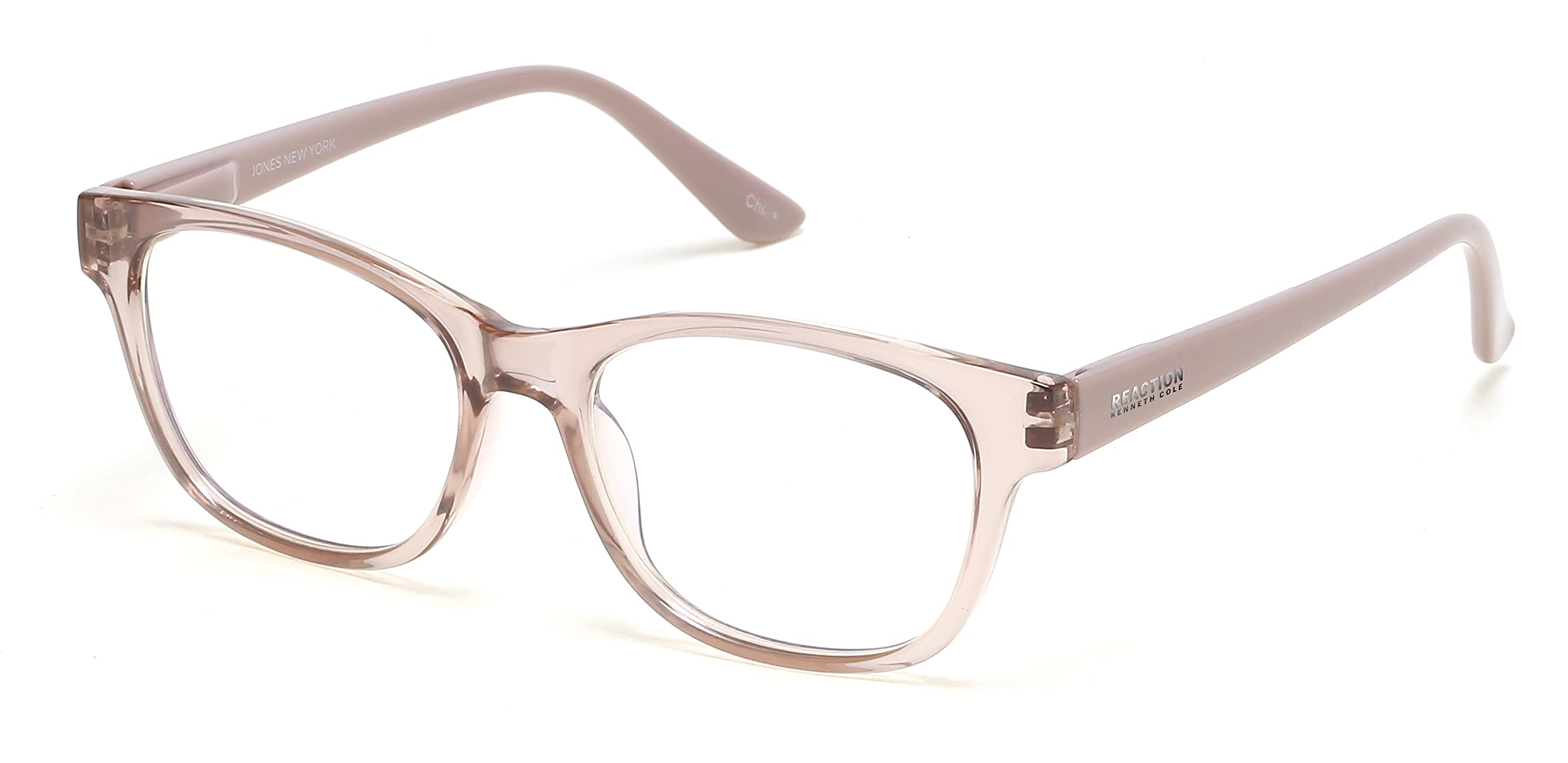 Kenneth Cole REACTION Women's KC1504-B Cat Eye Blue Light Blocking Eyewear Frames, Shiny Pink, 52mm