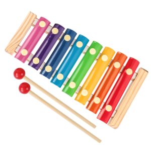 Tvoip Wooden Xylophone Toys Musical Creative Wooden Instruments 8 Notes xilofono children Baby Musical Toys Development