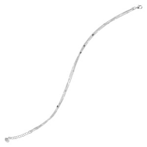 Silpada .925 Sterling Silver Anklet, Ankle Bracelet for Women, Jewelry Gift Idea, 'Triple Your Luck', 9" + 1"