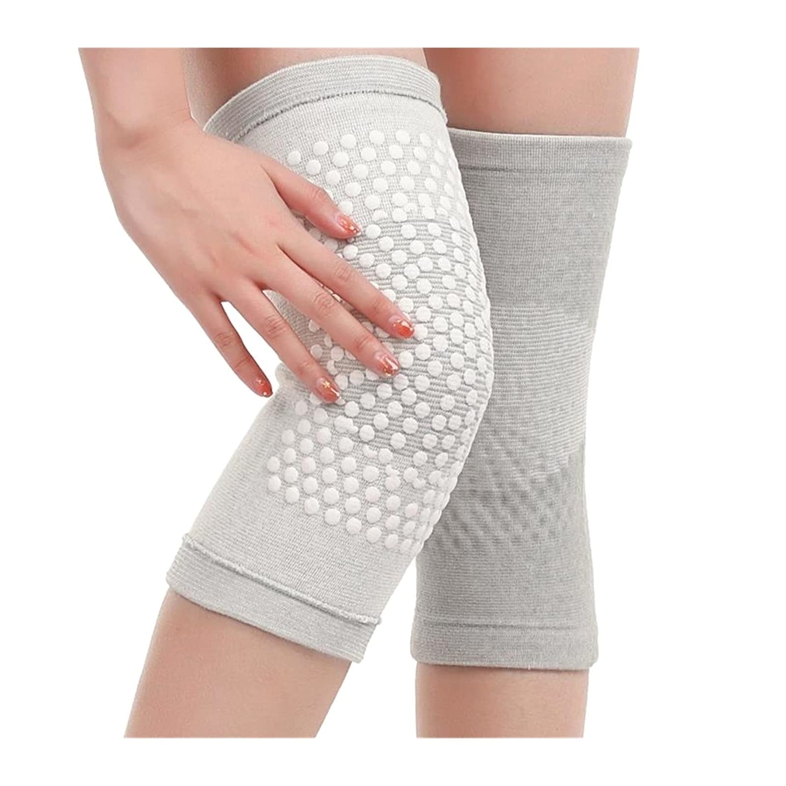 YCSM 2 Packs of Self-Heating Support Knee Pads Warm Knee Pads for Arthritis and Joint Pain Relief Suitable for Injury and Recovery of Meniscus Tears and Relieve Joint Pain. (Color : Gray, Size : XL)