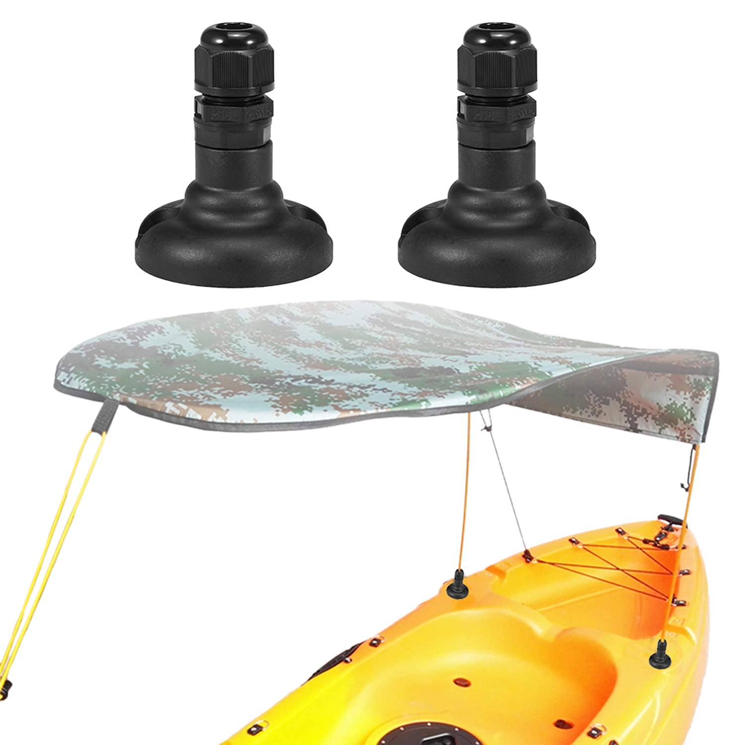 doorslay Sun Shade Canopy for Kayak for Single Person Canoe Kayak Boat Canoe Sun Shade Canopy 124cm * 63cm / 48 * 24inches for Kayaks Canoes and Tricycles, etc