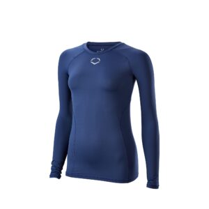 EvoShield Women's Standard Long Sleeve, Navy, Medium