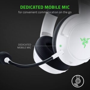 Razer Kaira Pro Wireless Gaming Headset for Xbox: TriForce Titanium 50mm Drivers - Supercardioid Mic - Dedicated Mobile Mic - EQ Pairing - Xbox Wireless & Bluetooth 5.0 - White