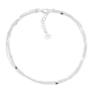 Silpada .925 Sterling Silver Anklet, Ankle Bracelet for Women, Jewelry Gift Idea, 'Triple Your Luck', 9" + 1"