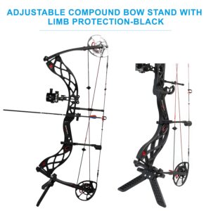 Perogen Compound Bow Stand Archery Folding Portable Kickstand Limb Clamp Bow Support